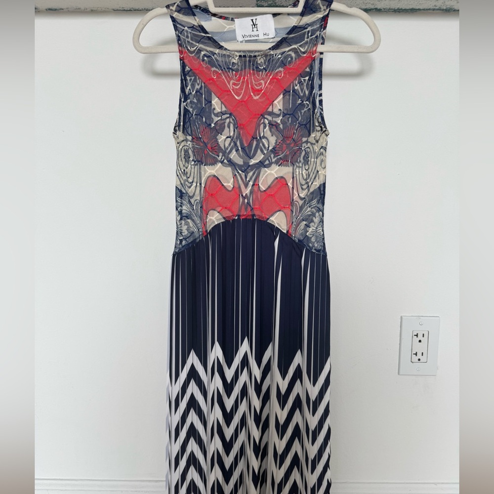 Red and Black Halter Backless Sundress